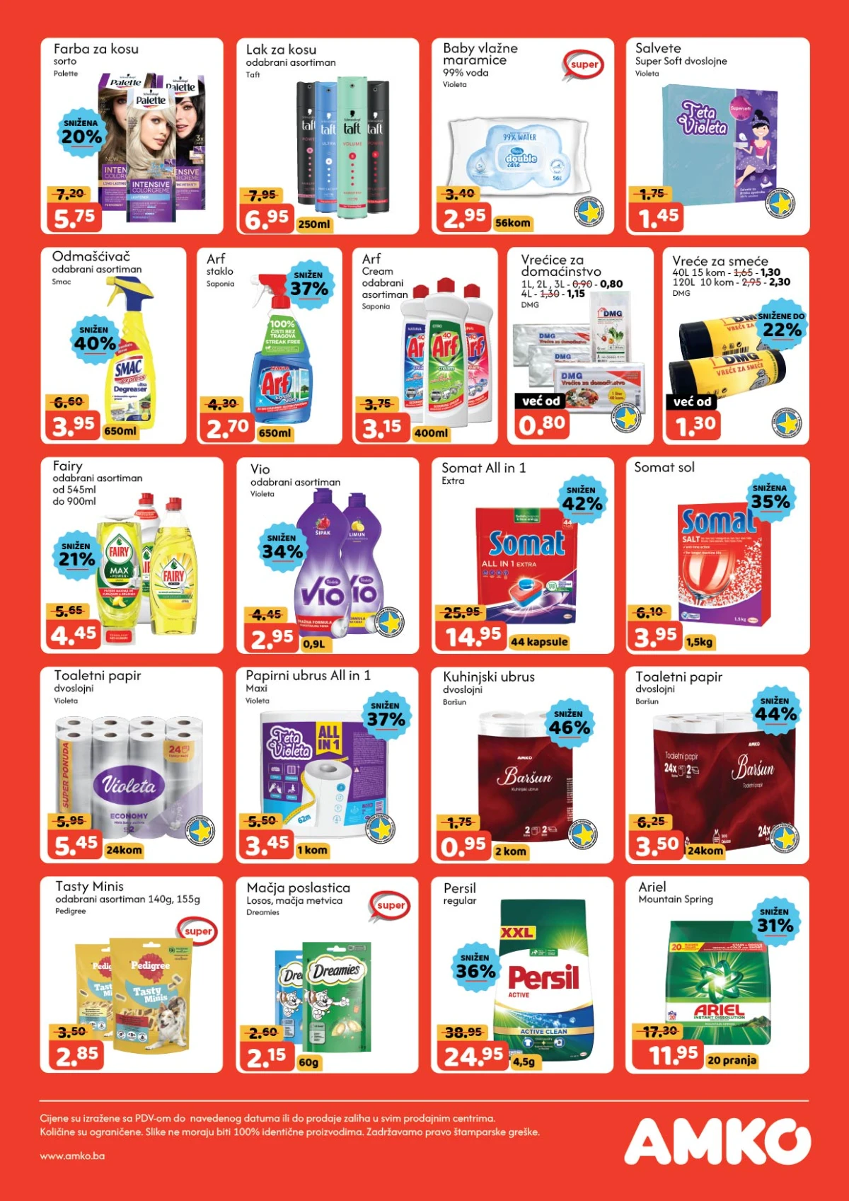 AMKO katalog akcija – sredstva za čišćenje toalet papir i kućna hemija