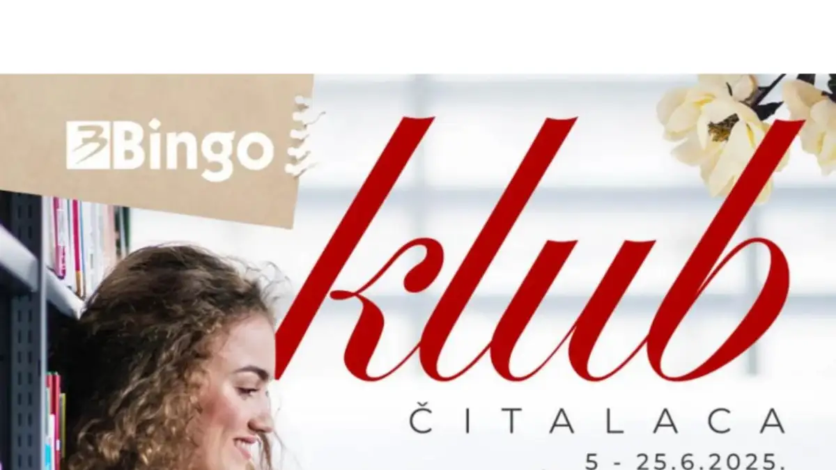 Bingo Klub čitalaca do 25.06.2026 – knjige, bestseleri, dječije bajke i bojanke uz popuste do 37%