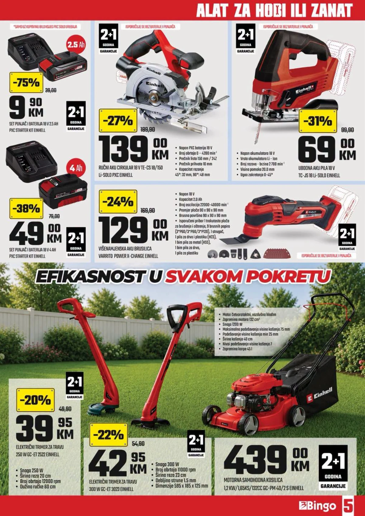 Bingo katalog Alat za hobi ili zanat – Villager motorne pile, trimeri i baštanski alat na akciji