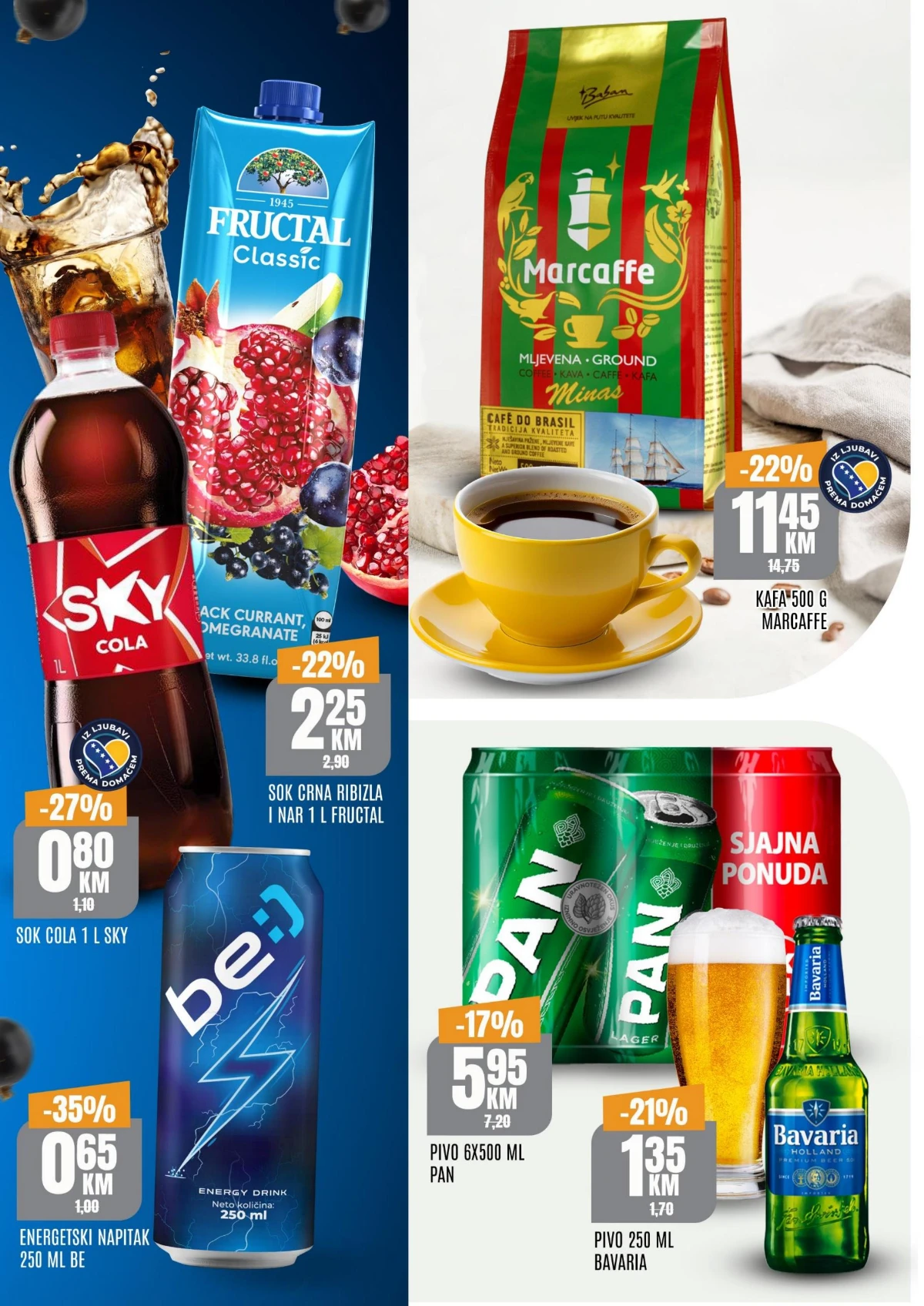 Bingo TOP ponuda – kafa, sokovi, bezalkoholna pića, pivo i energetski napici na akciji