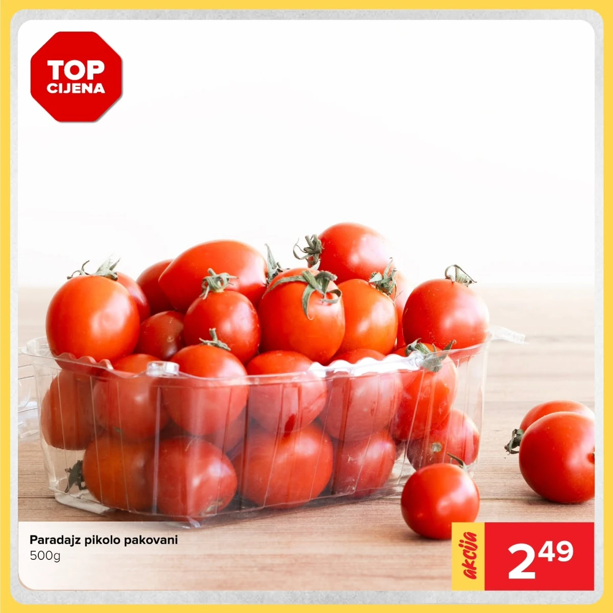 Paradajz pikolo 500 g po akcijskoj cijeni u Đurić Supermarket vikend akciji