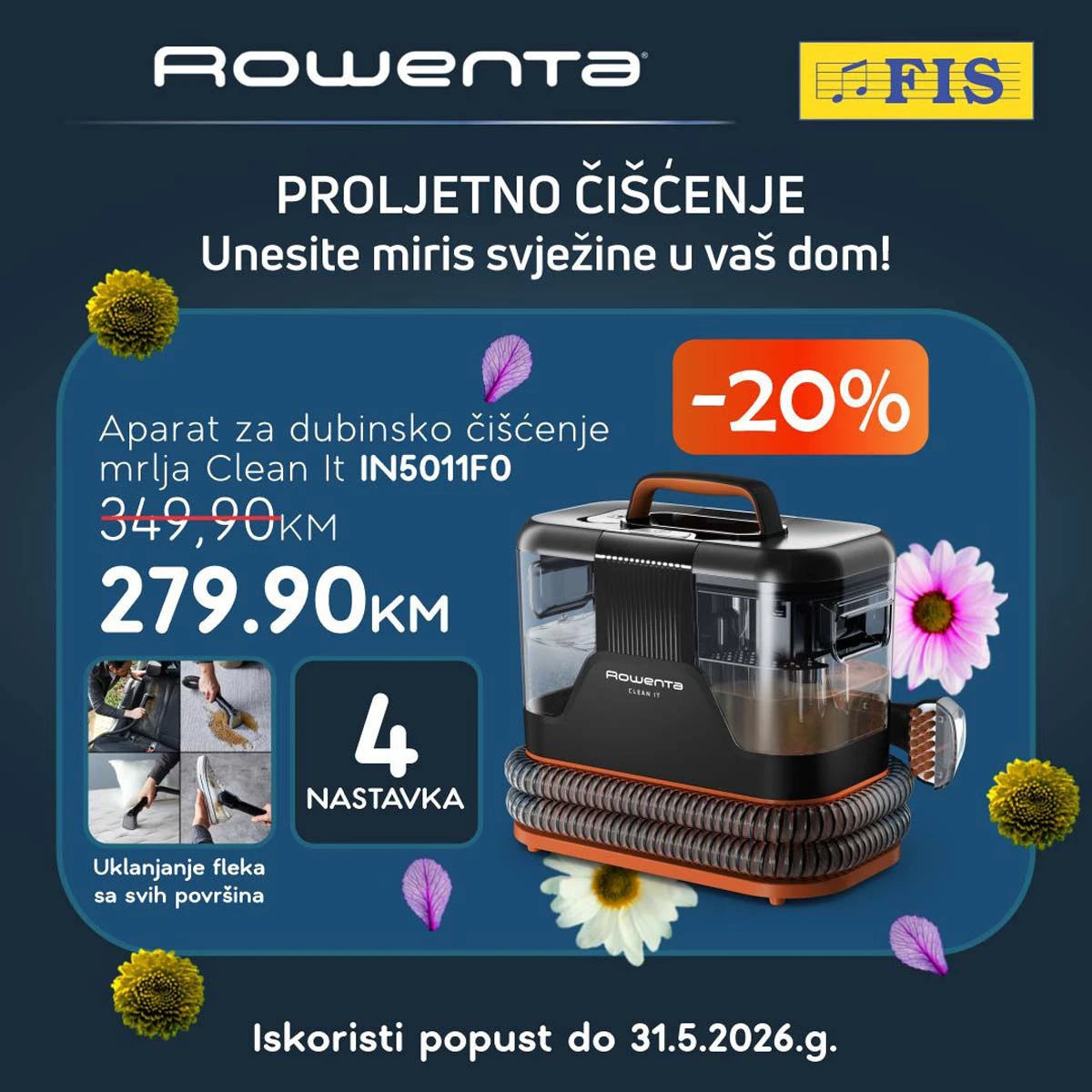 FIS akcija Mjesec Rowente – do 28% sniženja na Rowenta uređaje do 31.05.2026