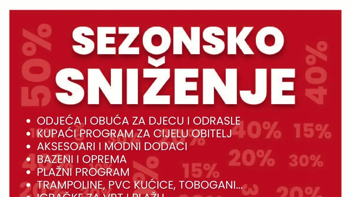 FIS sezonsko sniženje do 31.07.2026. – popusti do 50% na bazene, vrtni namještaj, kosilice, odjeću i ljetni program