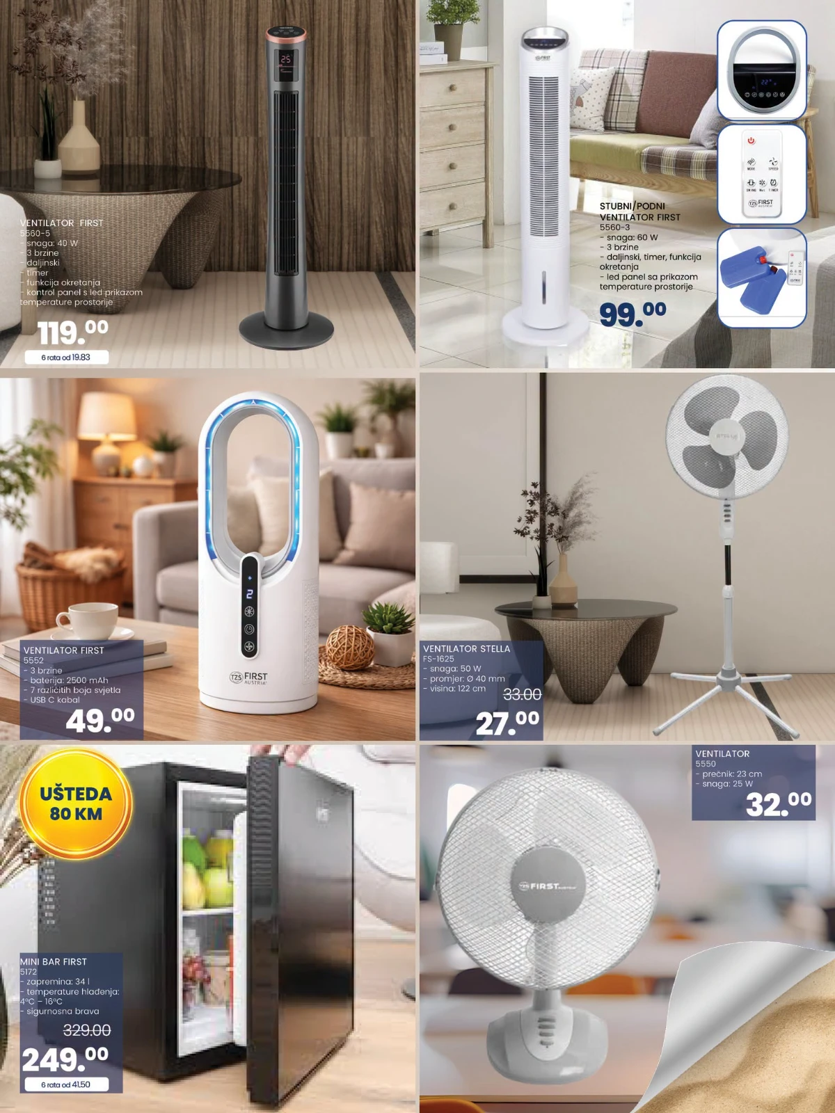 FIS ventilatori, mini frižideri i rashladni uređaji
