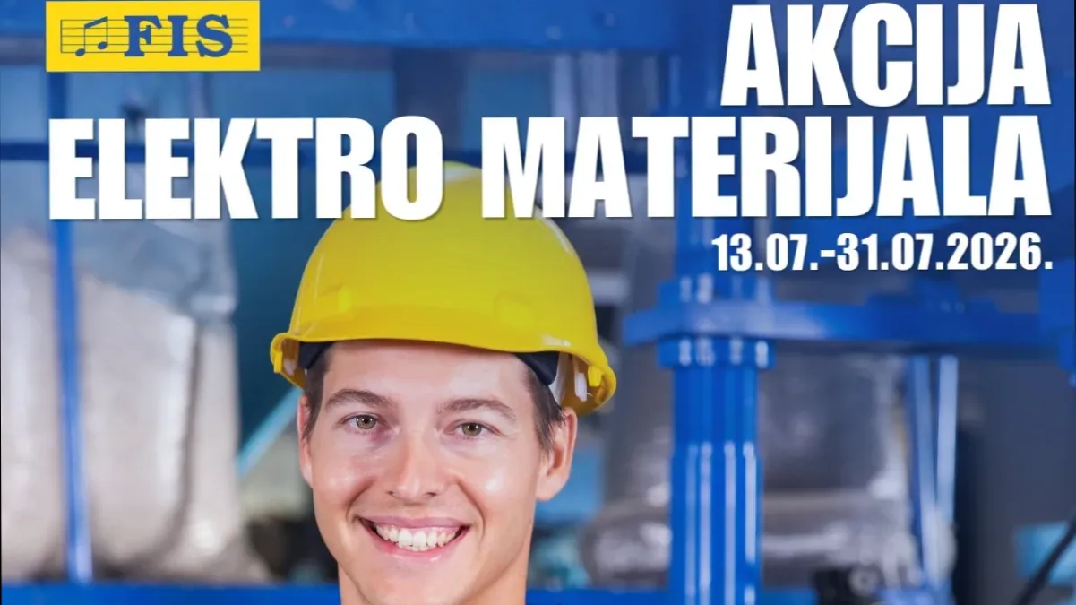 FIS akcija elektro materijala do 31.07.2026. – kablovi, automatski osigurači, utičnice i sklopke po akcijskim cijenama
