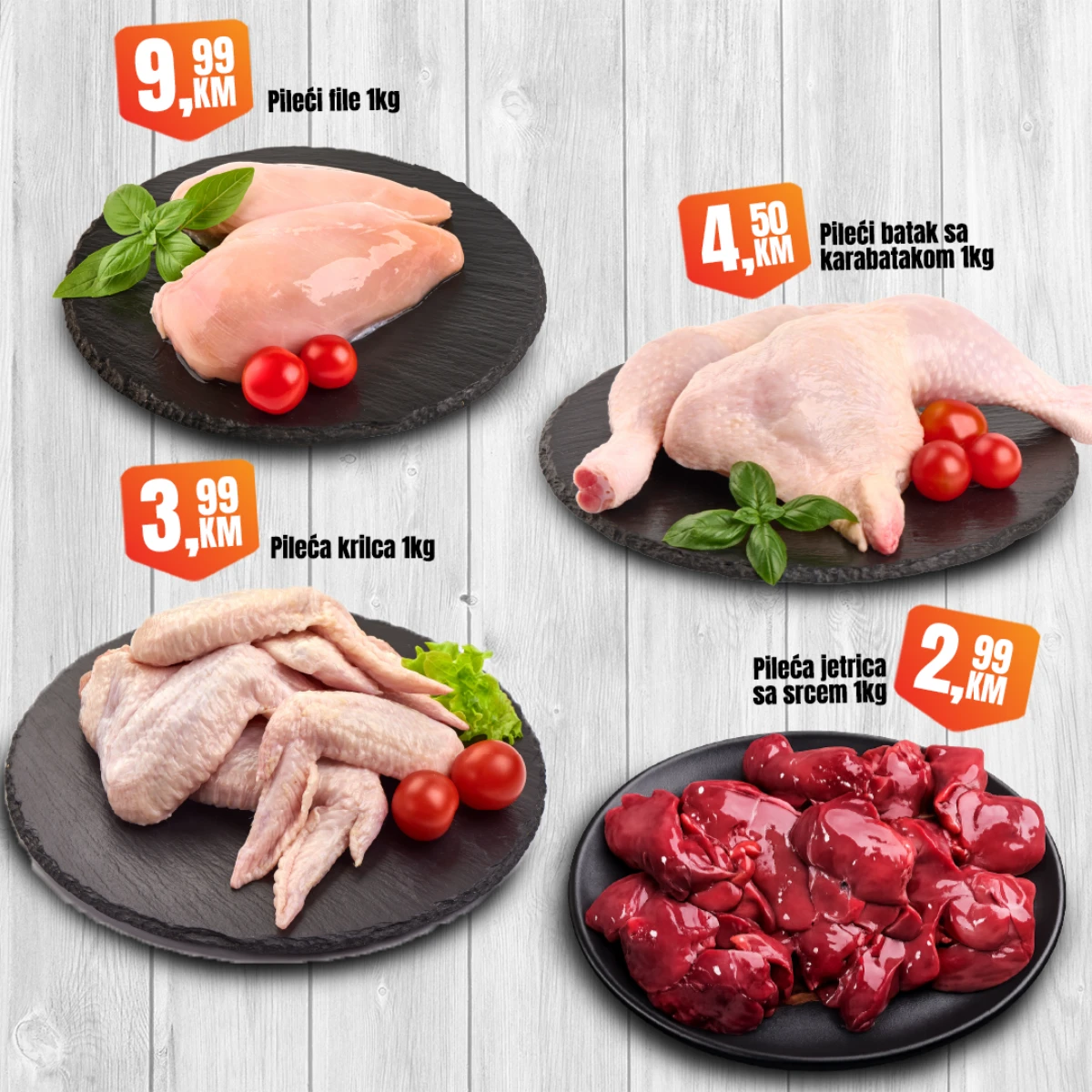 Fortuna Market vikend akcija strana 3 pileći file, batak i krilca na akciji