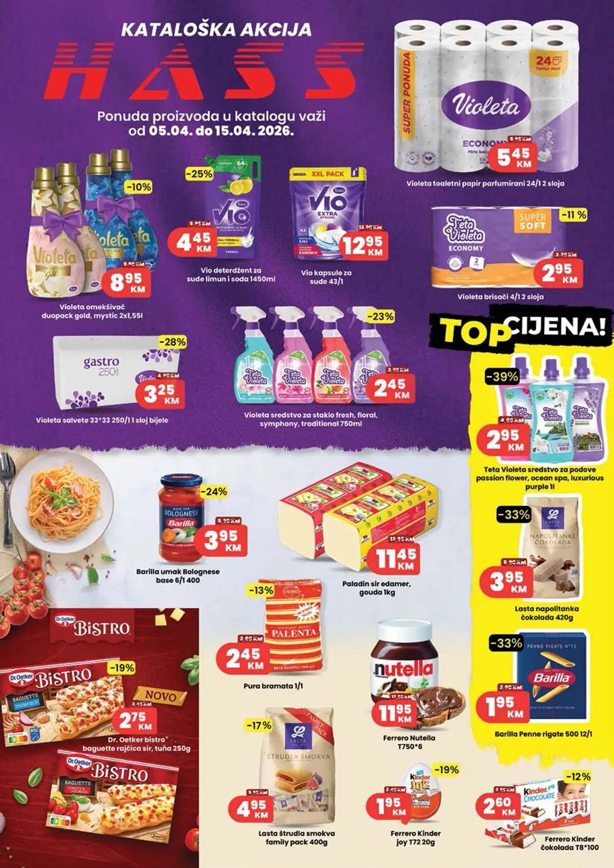 Hass Komerc akcija do 15.04.2026 katalog sniženja prehrane i kućnih proizvoda