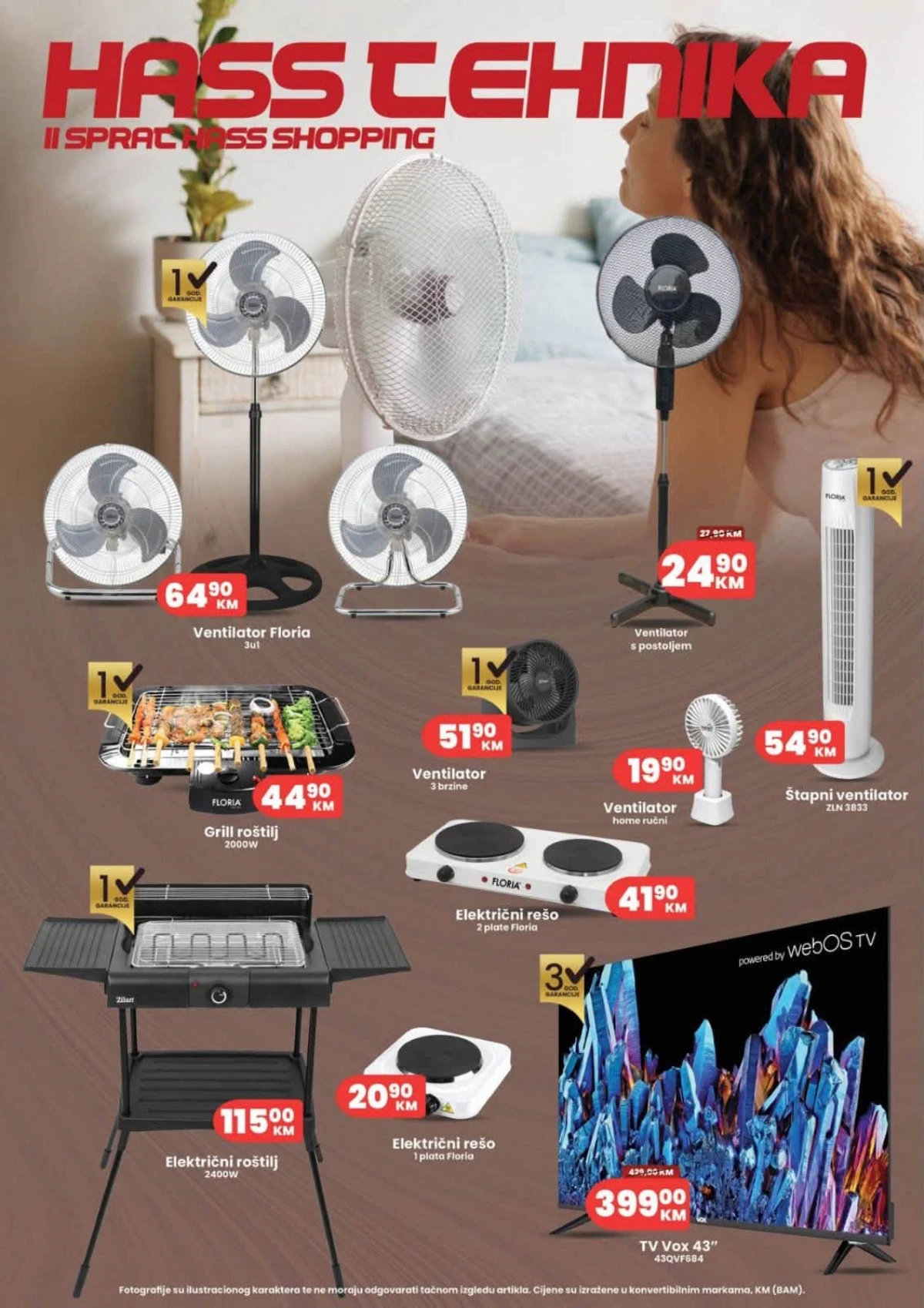 HASS Komerc Tehnika akcija do 50% popusta na tehniku, ventilatore i uređaje za dom