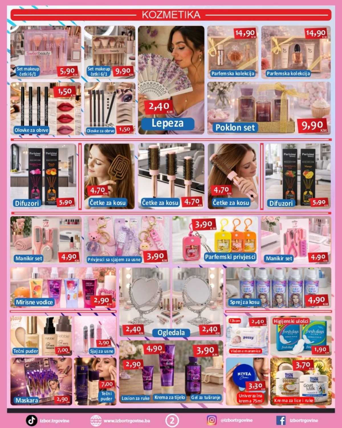 Izbor trgovine kozmetika akcija – parfemi, make up i beauty proizvodi po sniženim cijenama