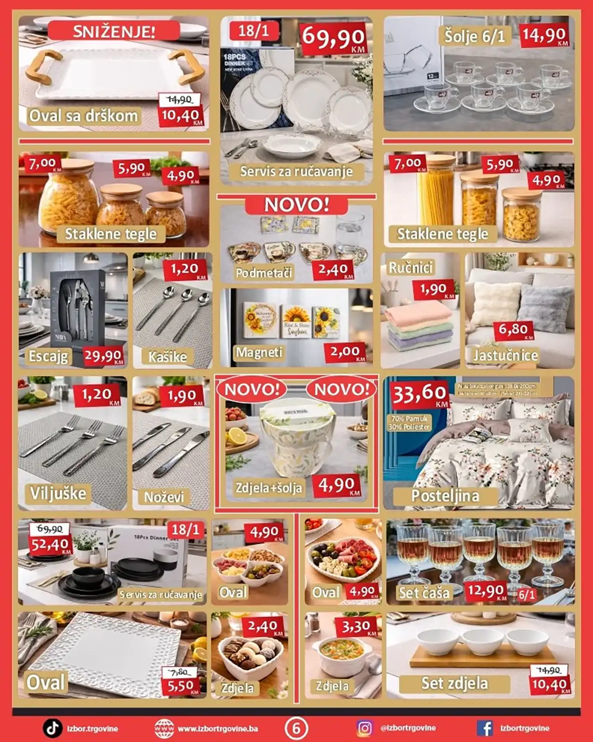 Izbor Trgovine akcija – kućni proizvodi i garderoba na sniženju do 17. aprila 2026 (strana 6)
