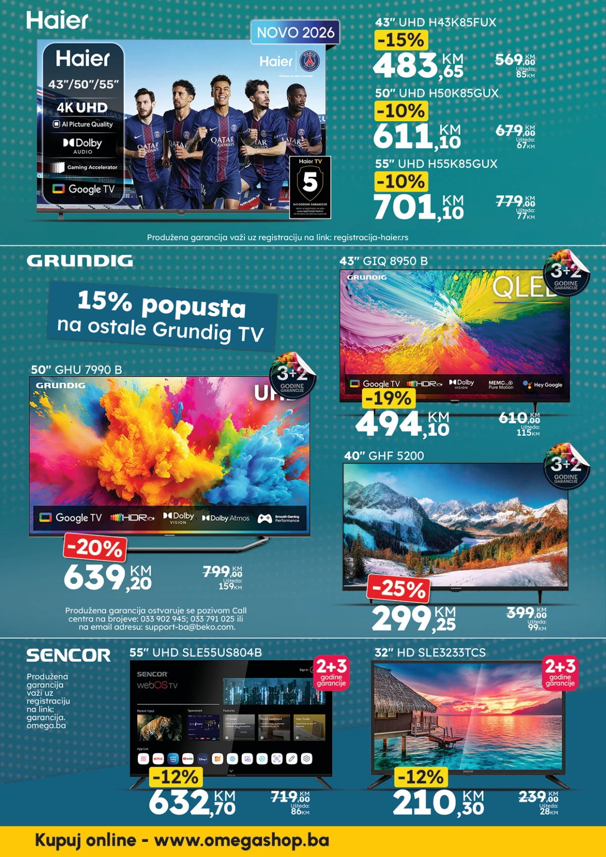 Omega Shop katalog – televizori, audio uređaji i kućna zabava na akciji