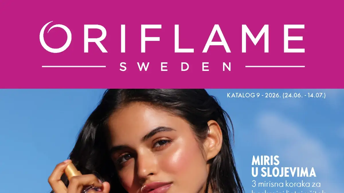 Oriflame akcija do 50% popusta – parfemi, njega tijela, njega kože i beauty proizvodi do 14.07.2026