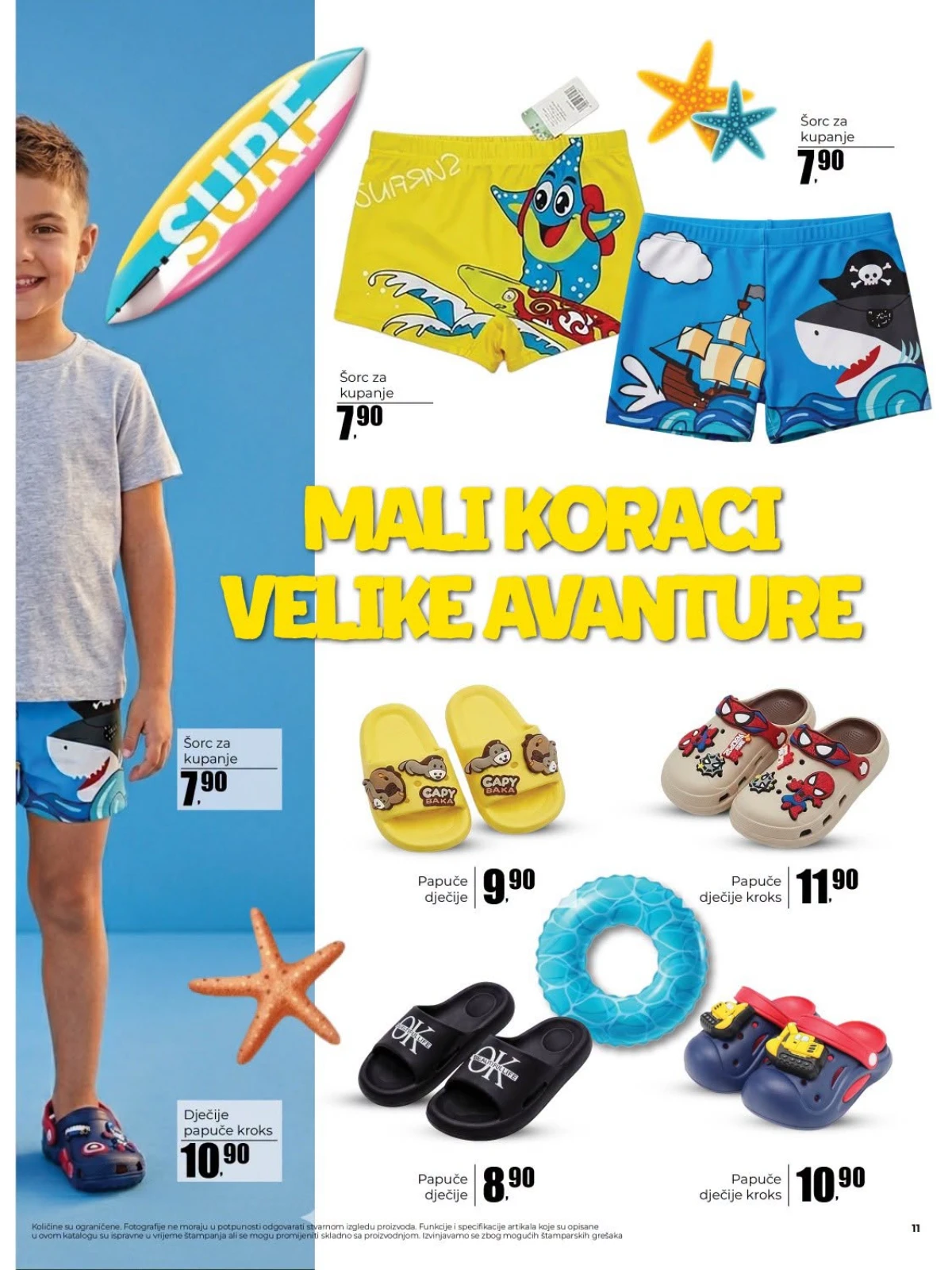 Robot katalog strana 11 – dječije papuče, kroksice i šorcevi za kupanje