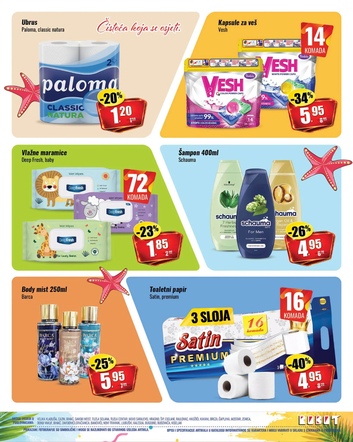 Robot akcija – toaletni papir, kapsule za veš, maramice, šamponi i body mist na sniženju