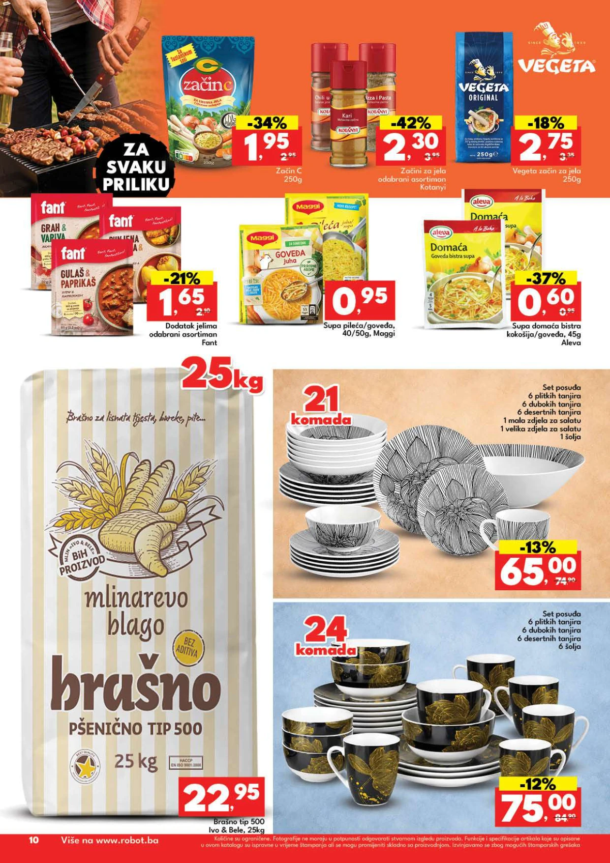 Robot katalog do 01.08.2026. – brašno, začini i setovi posuđa na akciji