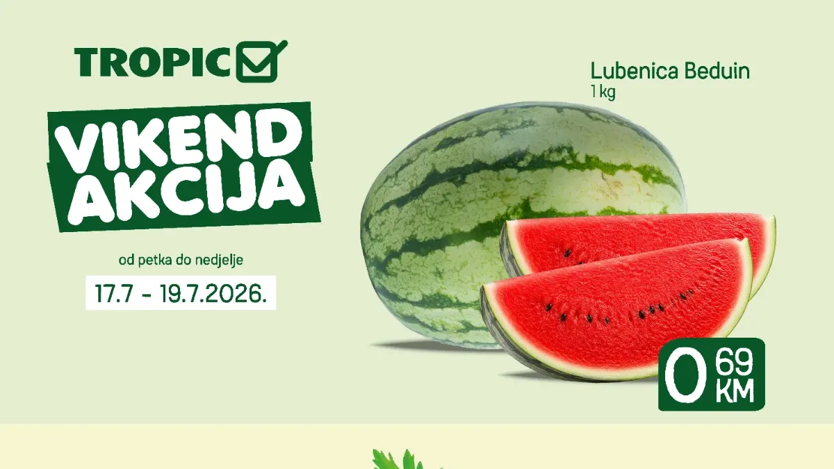 Tropic vikend akcija od 17. do 19.07.2026. – vikend ponude uz popuste do 42%