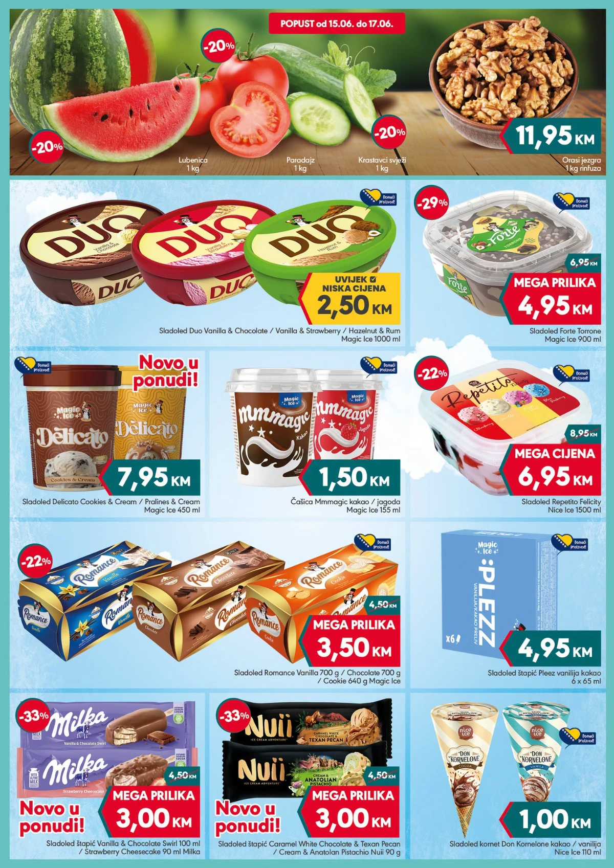 Mega Diskont katalog do 25.06.2026 – sladoledi, voće i ljetne akcije